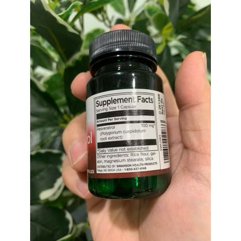 Viên Uống Resveratrol 100mg - Hỗ Trợ Tim Mạch, Chống Lão Hóa, Tăng Cường Sức Khỏe Tế Bào - 30 Viên Bổ Sung Chất Chống Oxy Hóa