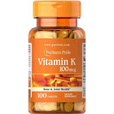 Viên uống đẹp da hỗ trợ đông máu chắc xương Vitamin K 100mg Puritan's Pride - 100 viên tăng cường sức khỏe và sắc đẹp da