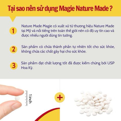 Viên uống bổ sung Magie Nature Made Magnesium 250mg- 400mg 180v