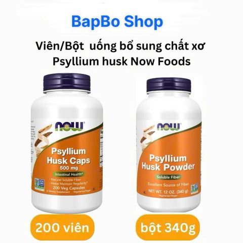 Viên uống chất xơ Psyllium Husk chiết xuất vỏ mã đề giúp giảm nhanh táo bón