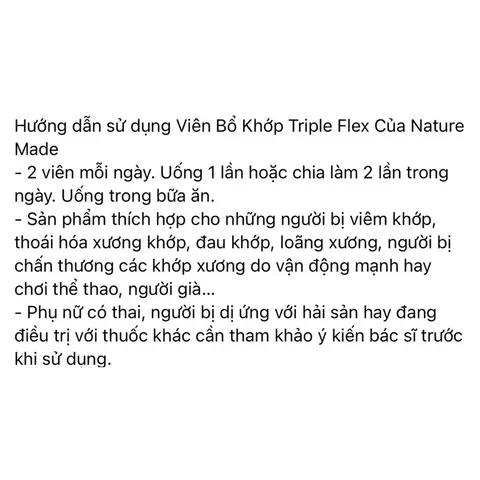[Date 2026] Viên uống bổ khớp Nature Made Triple Flex 200v