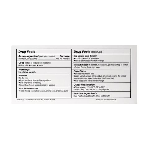 Kem Mỡ Bacitracin Zinc CAREALL - Giúp Lành Sẹo, Vết Cắt, Và Vết Xước Nhanh Chóng - Bảo Vệ Vết Thương Khỏi Nhiễm Trùng