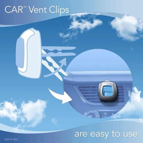 [Hàng mỹ] Nước hoa ô tô Febreze Air Freshener Car Vent Clips kẹp ống gió xe hơi
