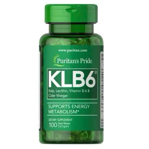 Viên Uống KLB6 Puritan's Pride - Bổ Sung Vitamin B6 Hỗ Trợ Tuyến Giáp và Kiểm Soát Chất Béo, Chuyển Hóa Protein, Giảm Cân