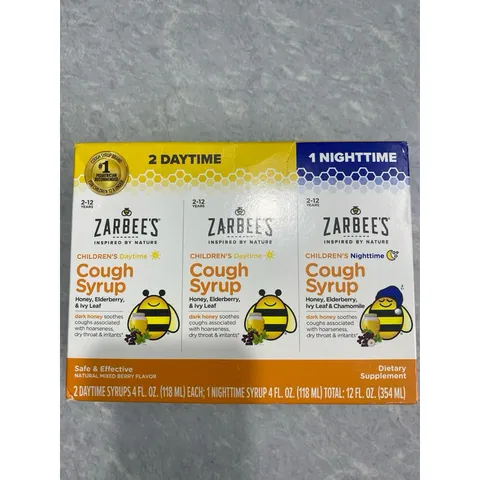 Siro ho ong tiêu đờm Zarbee's Cough Syrup + Mucus ngày và đêm 118ml của Mỹ