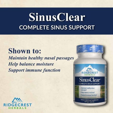 [Date 8/2025] Viên uống hỗ trợ viêm xoang, nghẹt mũi Sinus Clear Ridgecrest Herbal