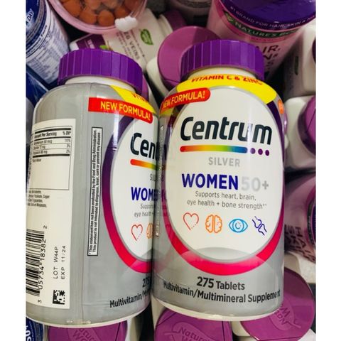 [Date 2024] Vitamin me Tổng Hợp Centrum Silver nam nữ Men và women 50+