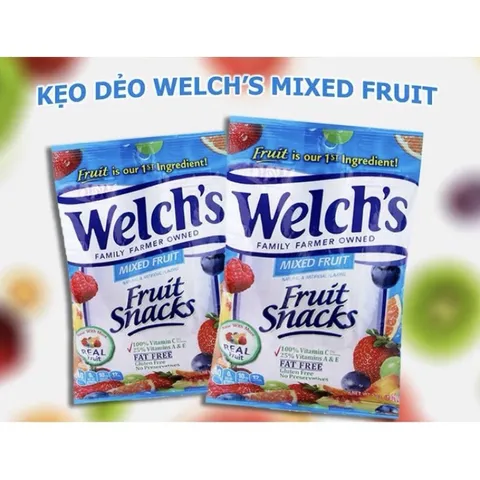 Gói Kẹo Dẻo Welch’s Trái Cây 22,7g Tổng Hợp Dành Cho Bé - Hàng Mỹ