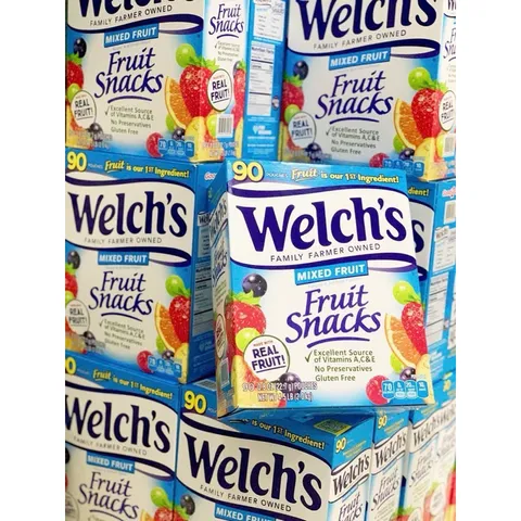 Hộp Kẹo Dẻo Trái Cây Welch's Fruit Snacks - 90 Gói Hương Trái Cây, Ngon Bổ, Không Chất Béo, Giàu Vitamin, Snack Thiếu Nhi Mỹ