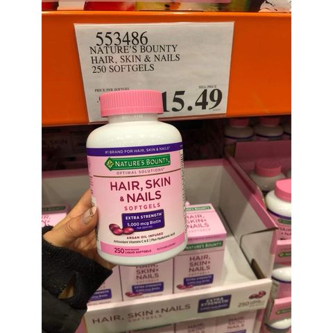 Viên Uống Hỗ Trợ Tóc Dày, Móng Khỏe, Da Đẹp Nature's Bounty - Biotin Tăng Cường Sắc Đẹp Toàn Diện