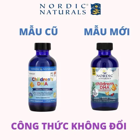 DHA cho trẻ từ 1 - 6 tuổi Children's DHA 530mg Omega 3 Nordic Naturals