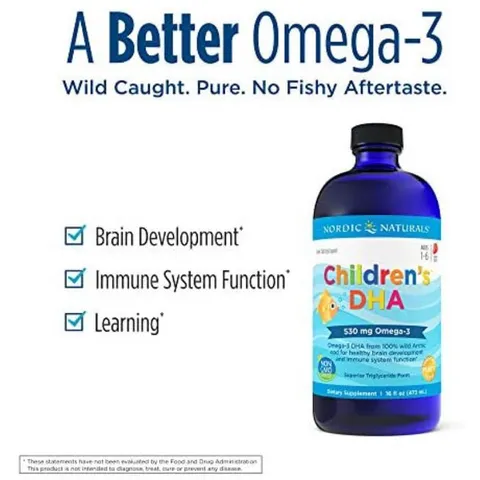 DHA cho trẻ từ 1 - 6 tuổi Children's DHA 530mg Omega 3 Nordic Naturals