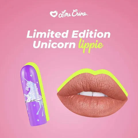 [Hàng Mỹ] Son Lime Crime Unicorn lipstick màu Birthday suit