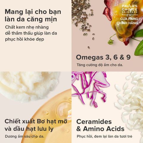 [Hàng Mỹ] Kem dưỡng ẩm phục hồi da Paula's Choice Omega + Complex Moisturizer 15ml