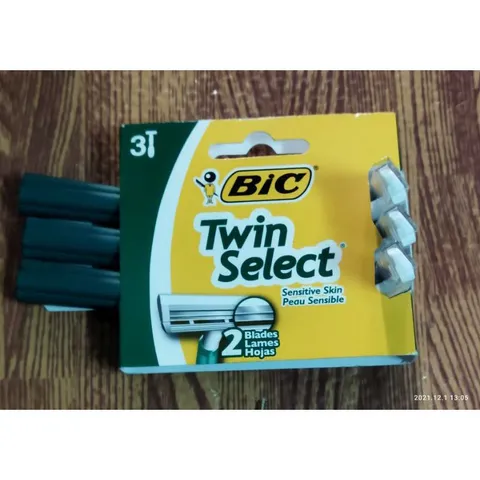 Dao cạo râu, lông tiện lợi Bic Twin Select (mỗi vỉ 3 cái/chiếc) của Mỹ