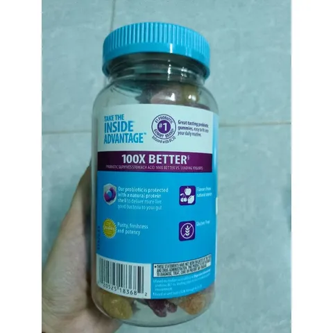 Kẹo dẻo hỗ trợ hệ tiêu hóa và tăng cường sức đề kháng Schiff Digestive Advantage Probiotic 120v