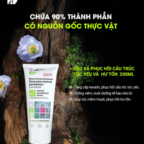 Dầu Gội Chống Rụng Tóc & Kích Mọc Tóc Elfa Pharm 200ml - Sản Phẩm Từ Ba Lan, Giúp Tóc Khỏe Mạnh & Bảo Vệ Da Đầu