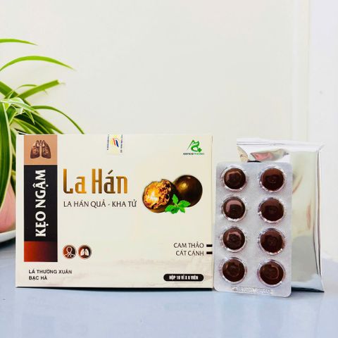 Kẹo Ngậm La Hán Quả Kha Tử - Giảm Ho và Làm Dịu Họng, An Toàn Cho Trẻ Em Từ 6 Tuổi, Thảo Dược Thiên Nhiên