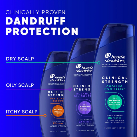 Dầu Gội Head & Shoulders Clinical Strength 400ml - Loại Bỏ Gàu & Nấm, Dưỡng Ẩm Da Đầu, Giảm Ngứa, Thương Hiệu Mỹ