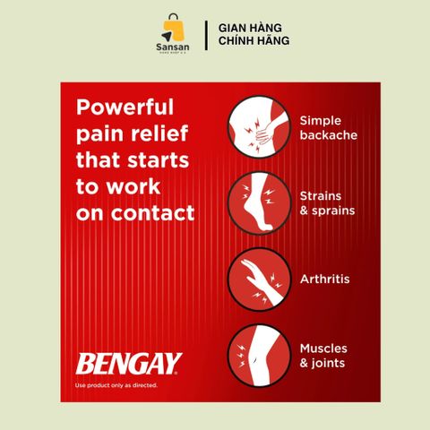 Kem BENGAY Ultra Strength 113g - Dầu Mát Xoa Giảm Đau Mỹ - Hỗ Trợ Giảm Đau Cơ Bắp và Khớp, Hàng Nội Địa