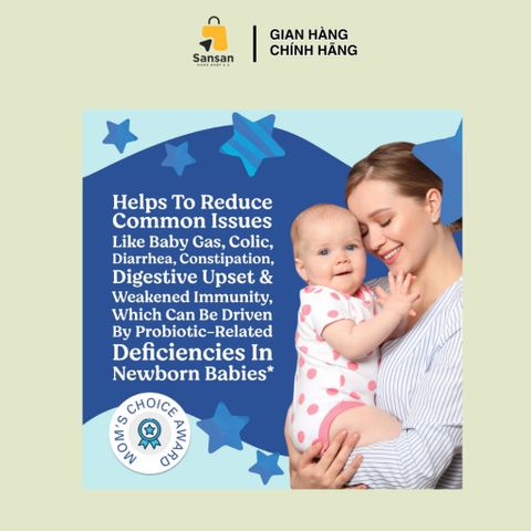 Giọt Probiotics Hữu Cơ LoveBug 10ml - Hỗ Trợ Tiêu Hóa Cho Trẻ Sơ Sinh, Giảm Đau Bụng, Táo Bón, Dành Cho Trẻ 0-24 Tháng