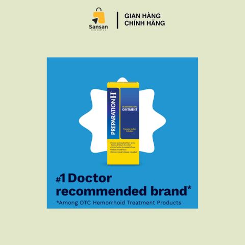 Kem bôi trĩ Preparation H Hemorrhoidal Ointment 57g - Giải pháp an toàn hiệu quả cho sức khỏe vùng da nhạy cảm, hàng Mỹ chính hãng.