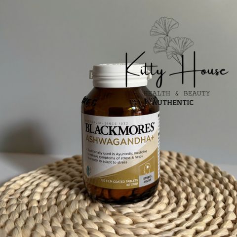 Viên uống giảm căng thẳng Blackmores Ashwagandha+ Vitamin B - Hỗ trợ năng lượng và sức khỏe tổng thể 120 viên