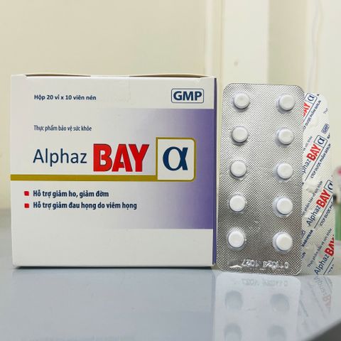 Viên Ngậm Alpha Bay α - Giảm Ho Đau Họng, Giảm Sưng Viêm, Hỗ Trợ Làm Dịu Cảm Giác Khó Chịu, Thực Phẩm Chức Năng Cho Người Lớn và Trẻ Em