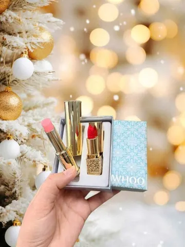 Set son Whoo Noel bản mới chính hãng – Son dưỡng màu Pink 3.3g + Son mini Red Orange 1.3g