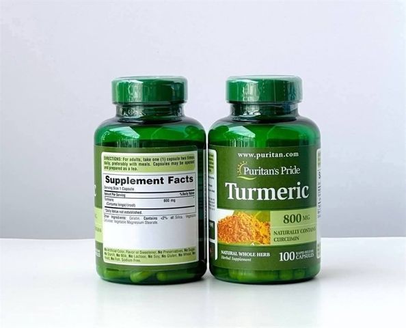 Viên uống nghệ Curcumin 800mg Puritan’s Pride giảm viêm, hỗ trợ dạ dày, 100 viên