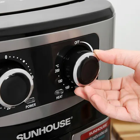 Nồi Chiên Không Dầu 9L SUNHOUSE SHD4035 - Công Nghệ Rapid Air Giảm 80% Mỡ Thừa, Dùng An Toàn và Tiện Lợi