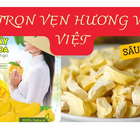 Mít Thái Sấy Giòn Đặc Biệt Không Đường - Snack Khỏe Mạnh 200G/300G - Viza Food, Nguyên Liệu Tuyển Chọn, An Toàn Vệ Sinh