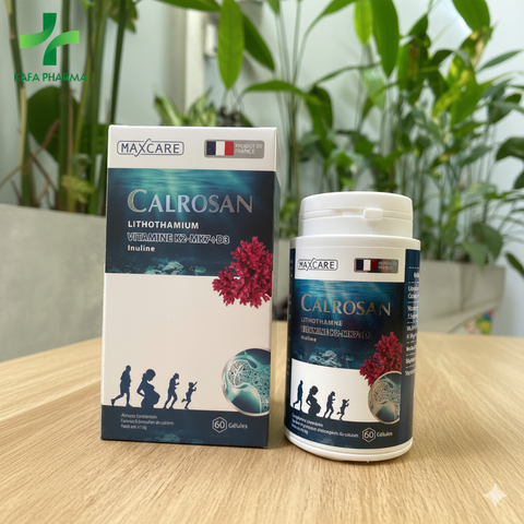 Viên uống CALROSAN Bổ sung Canxi, Vitamin D3, K2 - Hỗ trợ xương răng chắc khỏe, Phát triển chiều cao, Hộp 60 viên