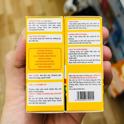 Dầu Mù U MAX 12ml - Dưỡng ẩm, Làm mềm da, Làm lành vết thương với Mỡ Cừu và Vitamin E - Mỹ phẩm Thiên nhiên An toàn cho Da Nhạy Cảm