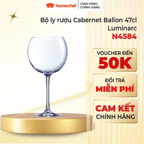 Bộ 12 Ly Rượu Vang Thủy Tinh C&S Cabernet Ballon 350ml/470ml/580ml - Chất Liệu Cao Cấp, Chính Hãng, Sản Xuất Tại Pháp
