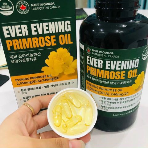Viên uống tinh dầu hoa anh thảo Hàn Quốc Ever Evening Primrose Oil 365 viên - Hỗ trợ cân bằng nội tiết, làm đẹp da, sức khỏe nữ giới