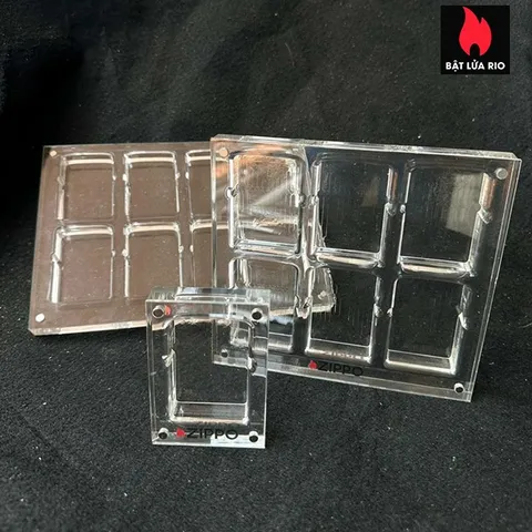 Khay Mica 8 Ô Trưng Bày và Bảo Quản Zippo - Thiết Kế Cao Cấp, Trong Suốt, Sang Trọng - Lựa Chọn Lý Tưởng Cho Người Sưu Tập Zippo