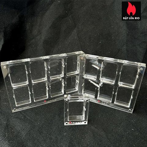 Khay Mica 10 Ô Trưng Bày Bật Lửa Zippo - Thiết Kế Sang Trọng, Chất Liệu Cao Cấp, Lý Tưởng Cho Người Sưu Tầm