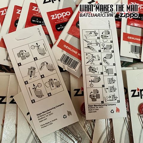 Bấc (Tim) Zippo Chính Hãng 2425 - Sản Phẩm Mỹ Chuyên Dùng Cho Zippo, Hiệu Quả Chống Gió Tốt, Phụ Kiện Tiện Ích 100mm