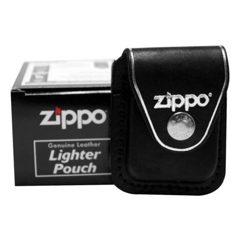 Bao Da Zippo Chuyên Dụng Màu Đen - Da Bò Chính Hãng Mỹ, Thiết Kế Kẹp Sắt, Bảo Vệ và Tiện Lợi Cho Người Sử Dụng