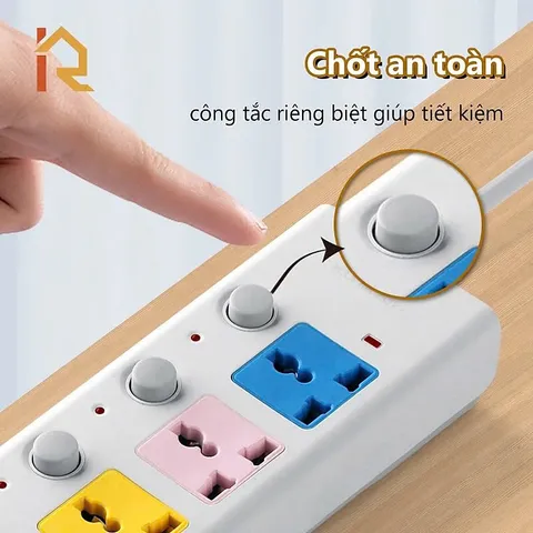 Ổ Điện Đa Năng Con Voi 4 Ổ Cắm & 2 Cổng USB Sạc Nhanh Dây Dài 2m - Thiết Kế Đáng Yêu, Chất Liệu Chống Cháy, An Toàn cho Gia Đình
