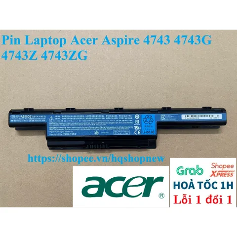 [Pin zin] Pin Laptop Acer Aspire 4743 4743G 4743Z 4743ZG PHỤ KIỆN LAPTOP