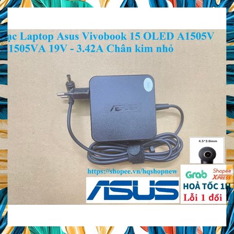 Sạc Laptop Asus Vivobook 15 OLED 19V 3.42A - Phụ Kiện Chính Hãng Chân Kim Nhỏ, An Toàn và Tiết Kiệm Điện