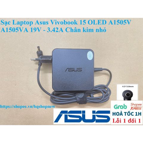 Sạc Laptop Asus Vivobook 15 OLED 19V 3.42A - Phụ Kiện Chính Hãng Chân Kim Nhỏ, An Toàn và Tiết Kiệm Điện