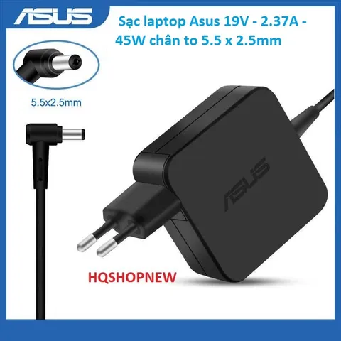 [Sạc zin] Sạc laptop Asus 19V - 2.37A - 45W chân to 5.5 x 2.5mm Chân nhỏ 4.0 x 1.35 mm PHỤ KIỆN LAPTOP