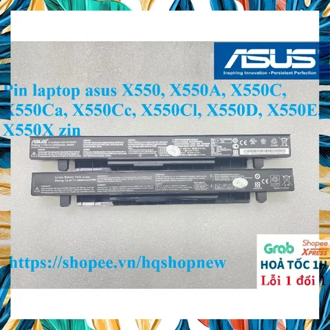 [Pin zin] Pin laptop asus X550, X550A, X550C, X550Ca, X550Cc, X550Cl, X550D, X550E, X550X zin PHỤ KIỆN LAPTOP