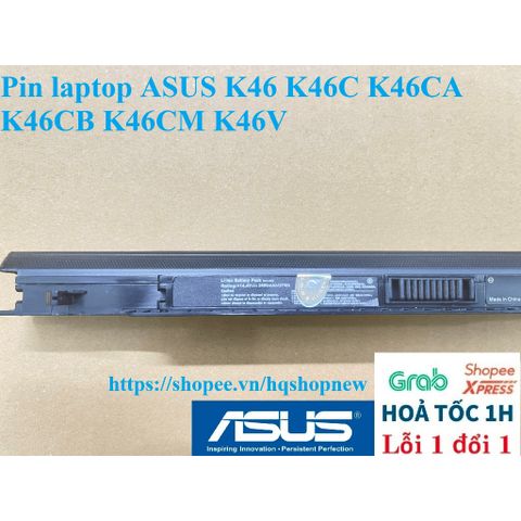Pin Laptop Asus K46 K46C K46CA K46CB K46CM K46V 4 Cell Đen - Phụ Kiện Laptop Chính Hãng, Bảo Hành 100%