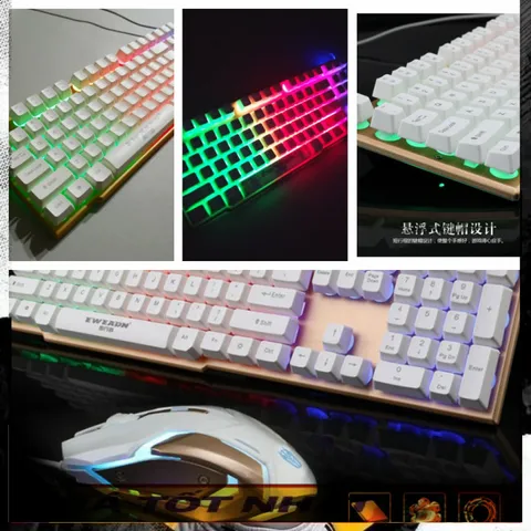 🔆 Combo Siêu Phẩm Bàn Phím Chuột Gaming EWEADN K006 ( TRẮNG )  Giả Cơ LED 7 mầu RGB Chống Nước - Sức Mạnh Cho Mọi Nhu C