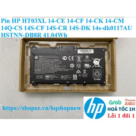 Pin Laptop HP HT03XL 14-CE 14-CF 14-CK 14-CM 14Q-CS 14S-CF 14S-CR 14S-DK 14s-dk0117AU HSTNN-DB8R 41.04Wh Chính Hãng, Bảo Hành 100%