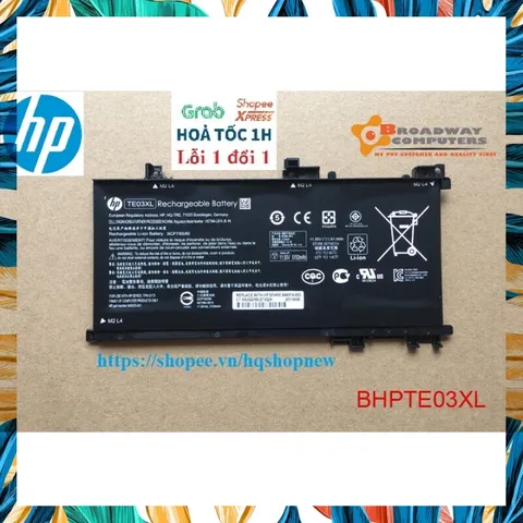 [Pin zin] Pin Laptop HP Pavilion Omen 15 UHD 15-BC 15-AX 15T TE03XL TE04XL 61.6Wh PHỤ KIỆN LAPTOP